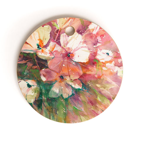 Laura Trevey Blushing Happy Cutting Board Round