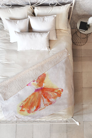 Laura Trevey Blushing Fleece Throw Blanket