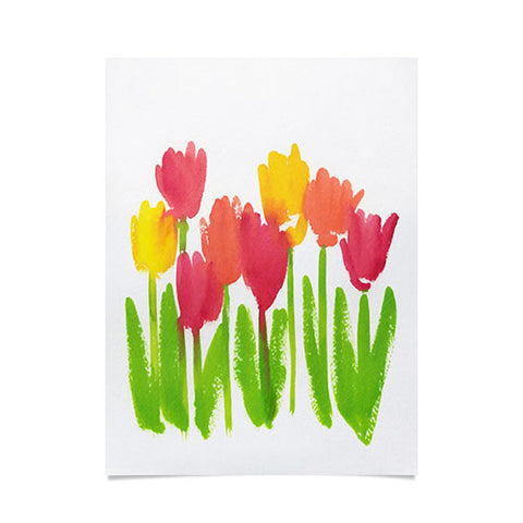 Laura Trevey Bright Tulips Poster