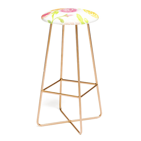 Laura Trevey Candy Colored Blooms Bar Stool