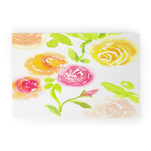 Laura Trevey Candy Colored Blooms Welcome Mat