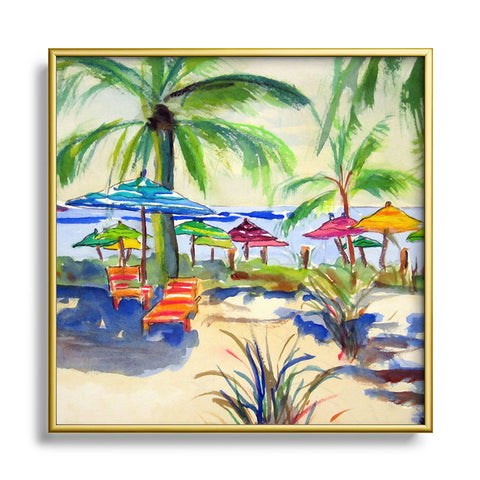 Laura Trevey Caribbean Time Metal Square Framed Art Print