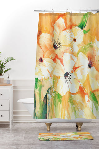 Laura Trevey Citrus Splash II Shower Curtain And Mat