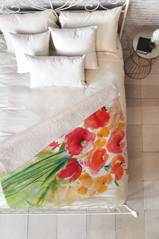 Laura Trevey Citrus Splash Fleece Throw Blanket