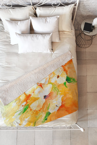 Laura Trevey Citrus Surprise II Fleece Throw Blanket