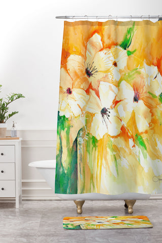 Laura Trevey Citrus Surprise II Shower Curtain And Mat