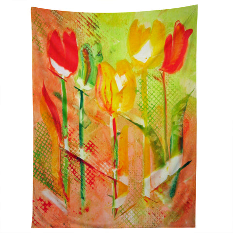 Laura Trevey Citrus Tulips Tapestry
