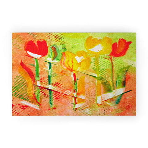 Laura Trevey Citrus Tulips Welcome Mat