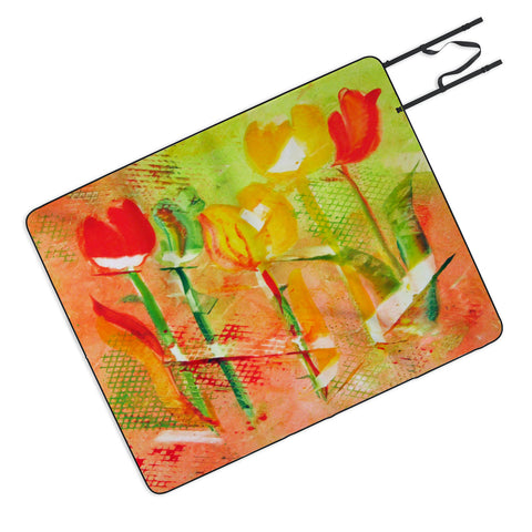 Laura Trevey Citrus Tulips Picnic Blanket