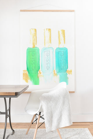 Laura Trevey Essie In Blue Art Print And Hanger