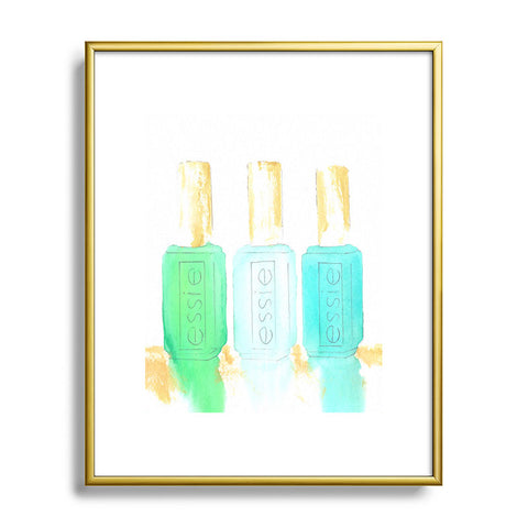 Laura Trevey Essie In Blue Metal Framed Art Print