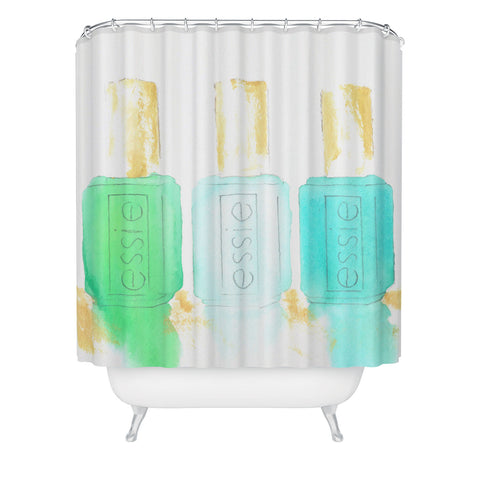 Laura Trevey Essie In Blue Shower Curtain