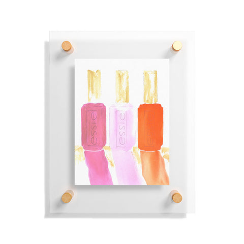 Laura Trevey Essie In Pink Floating Acrylic Print