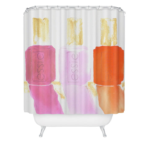 Laura Trevey Essie In Pink Shower Curtain