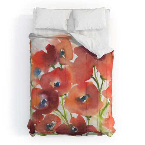 Laura Trevey Field Of Poppies Comforter