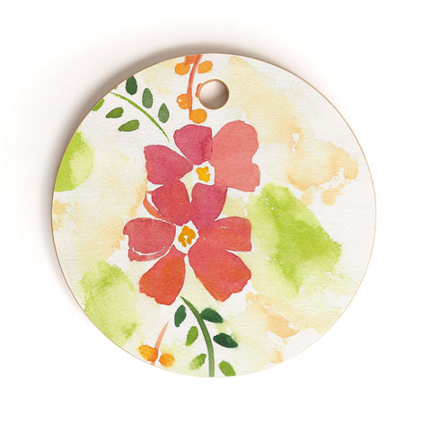 Laura Trevey First Bloom Cutting Board Round