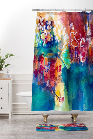 Laura Trevey Four Seasons Shower Curtain And Mat