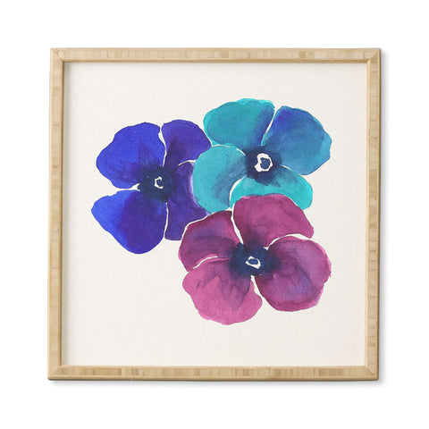 Laura Trevey Jewel Tone Pansies Framed Wall Art