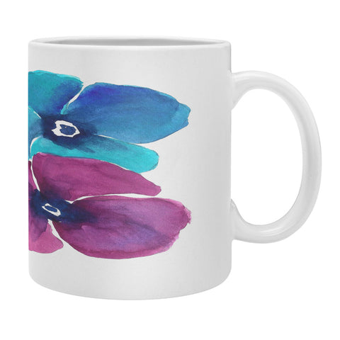 Laura Trevey Jewel Tone Pansies Coffee Mug