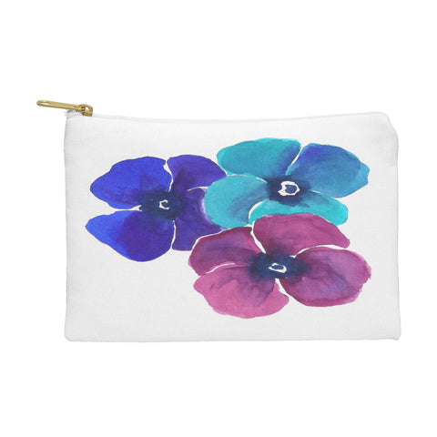 Laura Trevey Jewel Tone Pansies Pouch