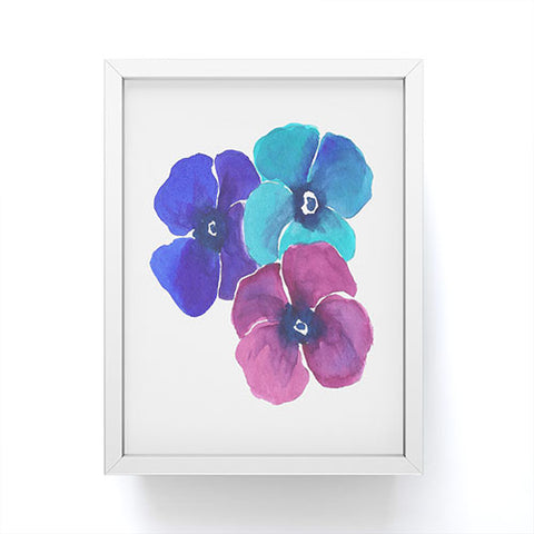 Laura Trevey Jewel Tone Pansies Framed Mini Art Print