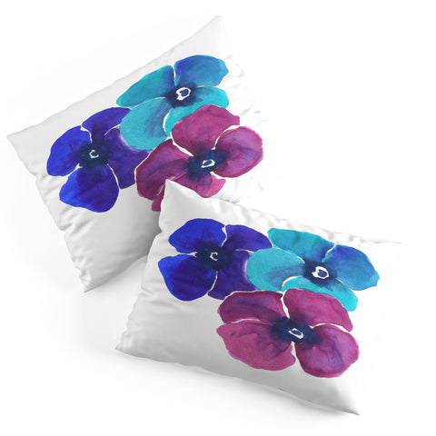 Laura Trevey Jewel Tone Pansies Pillow Shams