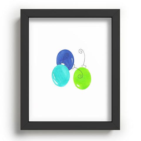 Laura Trevey JOY in Blue Green Recessed Framing Rectangle