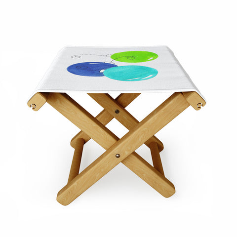 Laura Trevey JOY in Blue Green Folding Stool