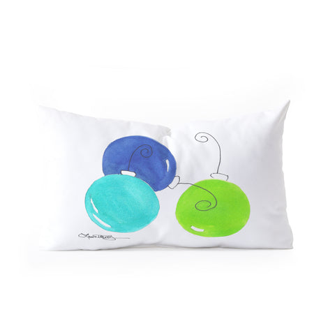 Laura Trevey JOY in Blue Green Oblong Throw Pillow