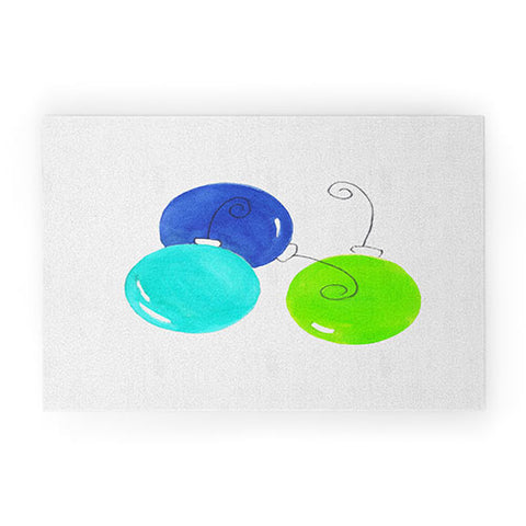 Laura Trevey JOY in Blue Green Welcome Mat