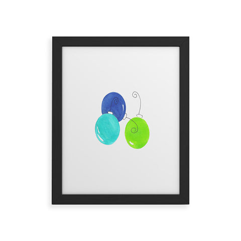 Laura Trevey JOY in Blue Green Framed Art Print