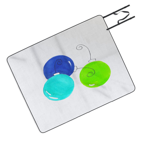 Laura Trevey JOY in Blue Green Picnic Blanket