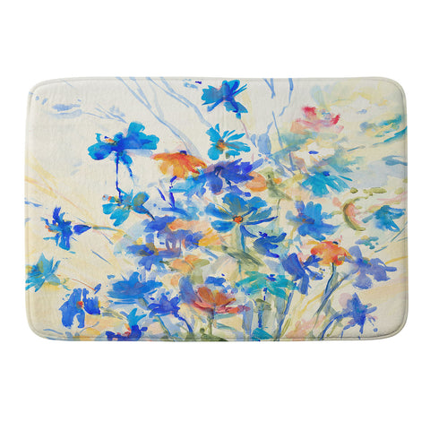 Laura Trevey Joyful Wildflowers Memory Foam Bath Mat