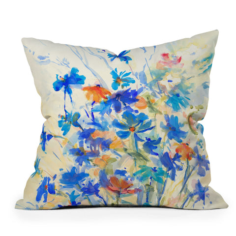 Laura Trevey Joyful Wildflowers Throw Pillow