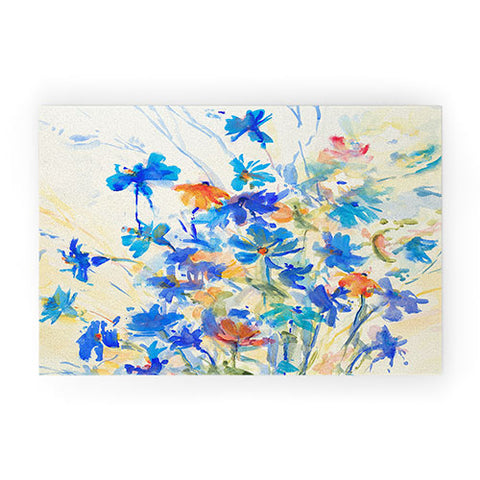 Laura Trevey Joyful Wildflowers Welcome Mat
