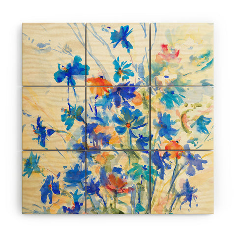 Laura Trevey Joyful Wildflowers Wood Wall Mural
