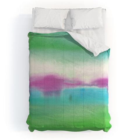 Laura Trevey lime and fuschia Comforter