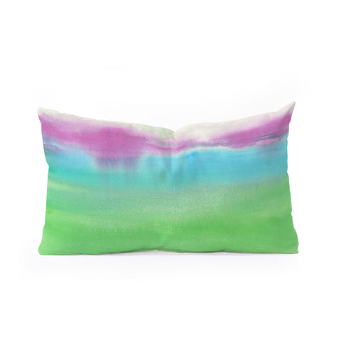 Laura Trevey lime and fuschia Oblong Throw Pillow