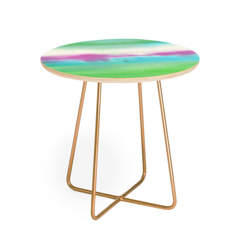 Laura Trevey lime and fuschia Round Side Table