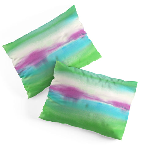 Laura Trevey lime and fuschia Pillow Shams