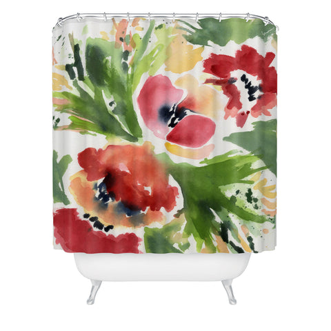 Laura Trevey Melon Choly Tropics Shower Curtain