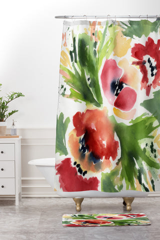 Laura Trevey Melon Choly Tropics Shower Curtain And Mat