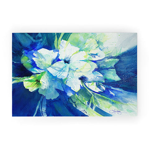 Laura Trevey Midnight Garden Welcome Mat