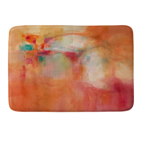 Laura Trevey Orange Daydream Memory Foam Bath Mat