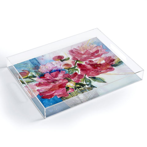 Laura Trevey Peony For Your Thoughts Acrylic Tray