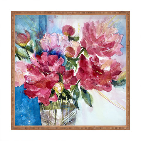 Laura Trevey Peony For Your Thoughts Square Tray
