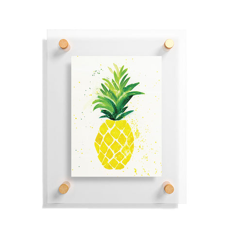 Laura Trevey Pineapple Sunshine Floating Acrylic Print