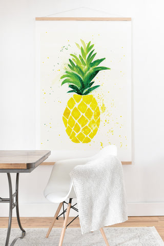 Laura Trevey Pineapple Sunshine Art Print And Hanger