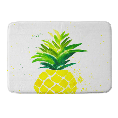 Laura Trevey Pineapple Sunshine Memory Foam Bath Mat