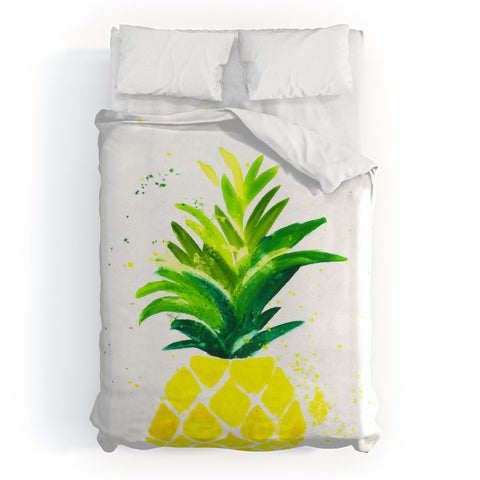 Laura Trevey Pineapple Sunshine Duvet Cover